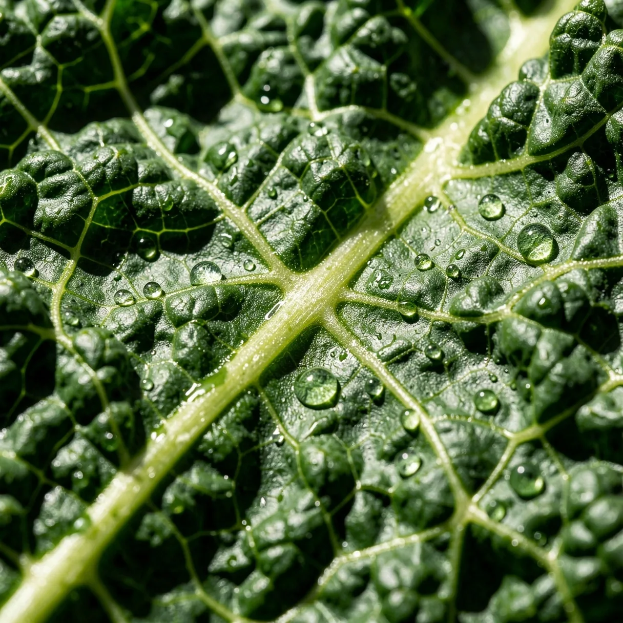 Textura macro de hoja verde